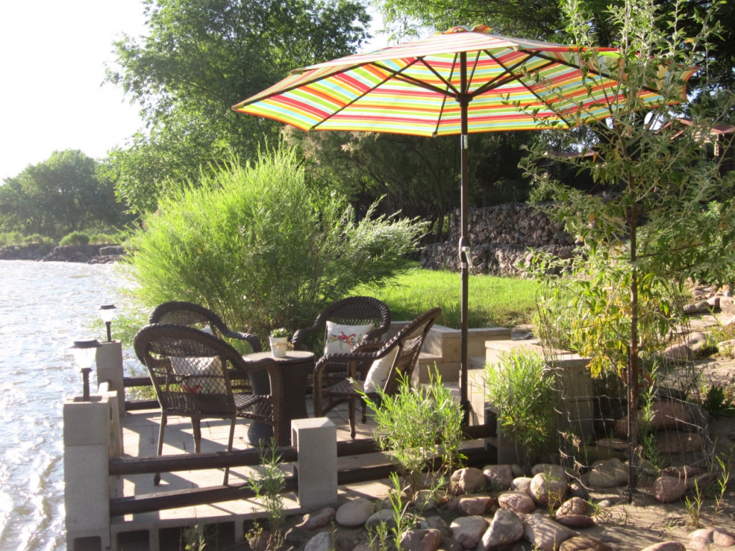 2 Pier with Umbrella at Canon City Florence Colorado Bed Breakfast