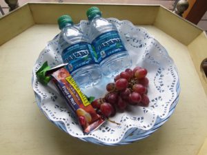 complementary snack basket