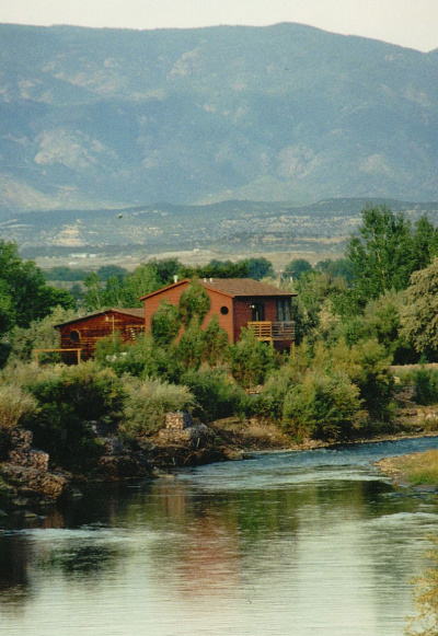 house and river