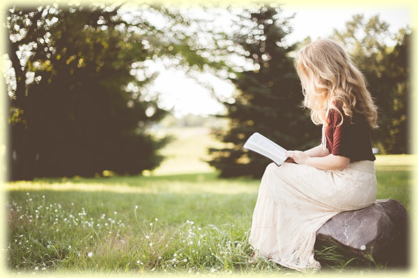 Girl Reading in Meadow at Canon City Florence Colorado Bed Breakfast