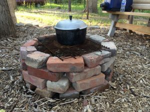 camp fire brick pit